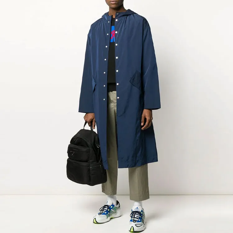 KENZO Trench Coats Men Blue-1