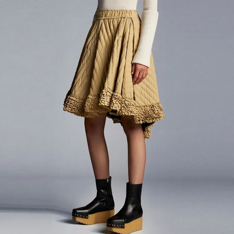 Moncler Casual Long Skirts Women's Yellow-2