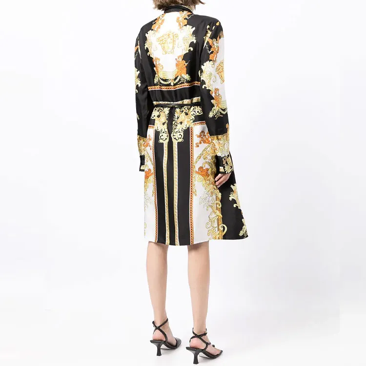 VERSACE Long Sleeved Dress Women's Black-2