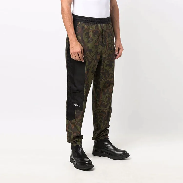 VERSACE Knitted Sweatpants Men Green-3