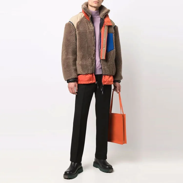Sacai Puffer Jackets Men Umber-2