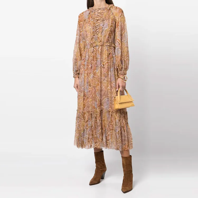 Zimmermann Long-Sleeved Dresses Women's Orange-1