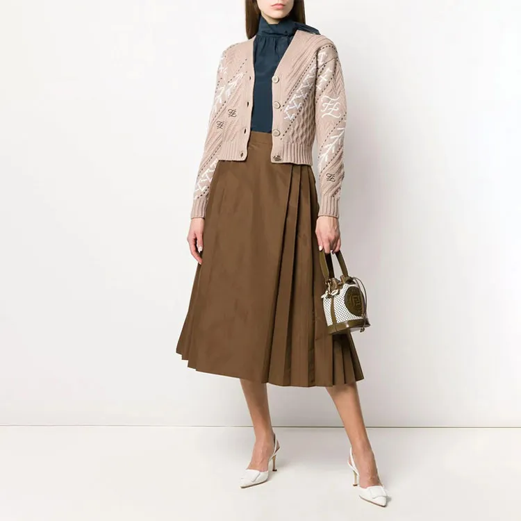 FENDI Cashmere Sweaters Women's Camel-1