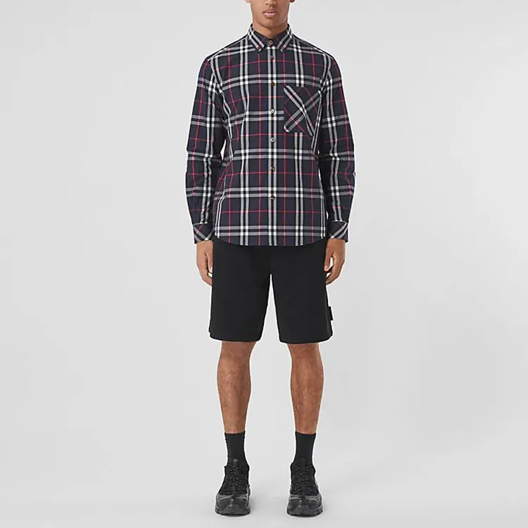 Burberry Shirt Men's Marine Blue-1