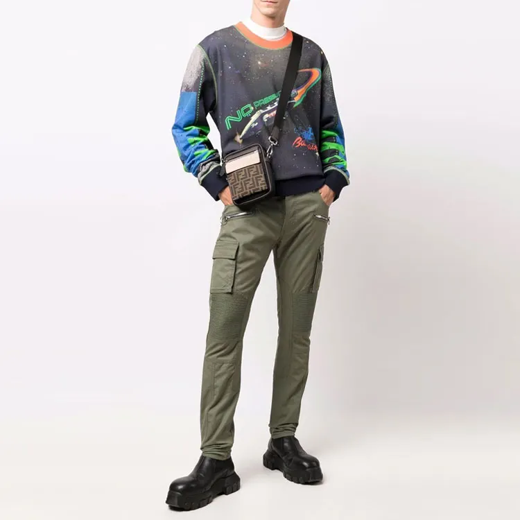 BALMAIN Slim Cut Ridged Cargo Jeans-1
