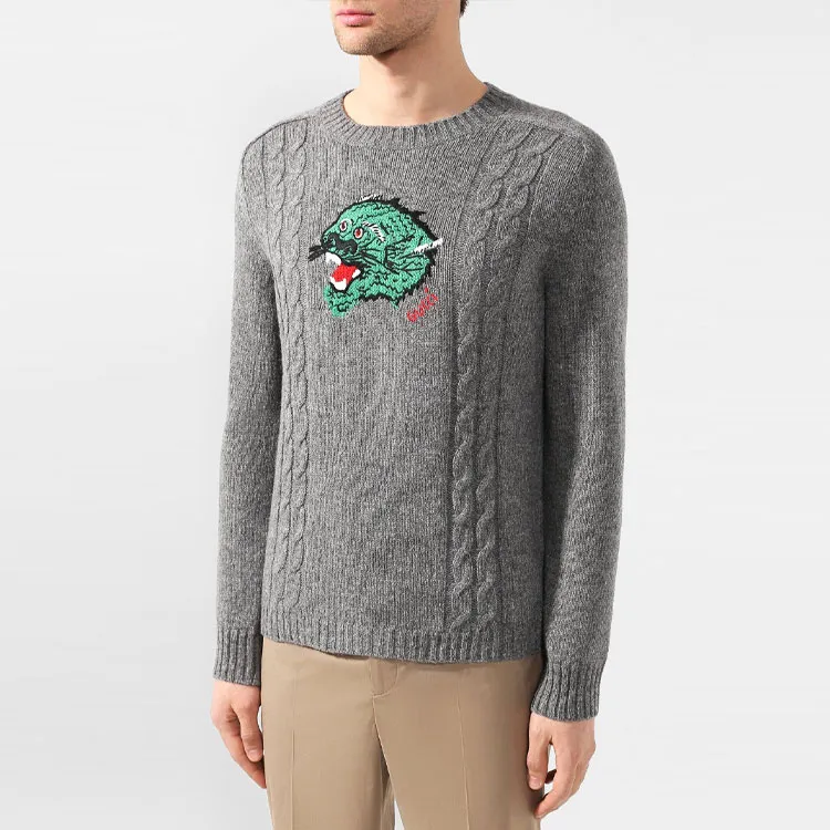 GUCCI Panther Face Knitted Jumper-2