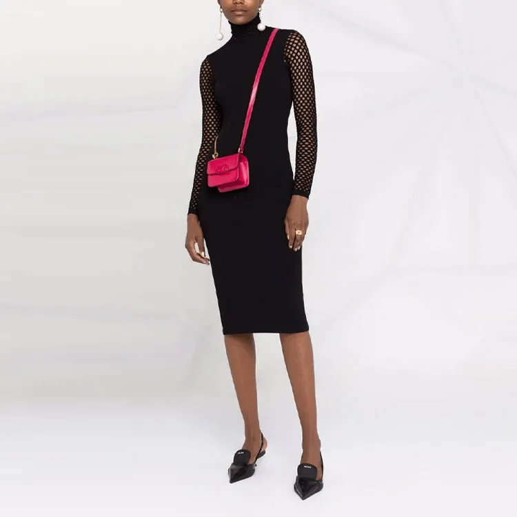 Valentino Long Sleeved Dresses Women's Black-1
