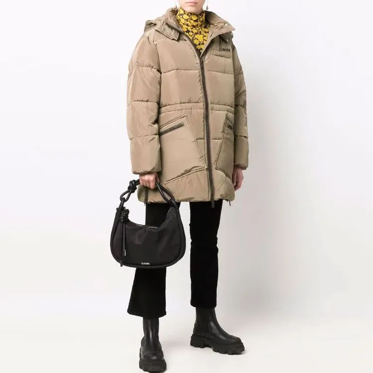 GANNI Oversized Tech Puffer Midi Jacket-1