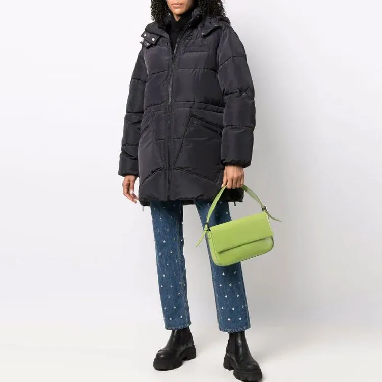 GANNI Oversized Tech Puffer Midi Jacket-3