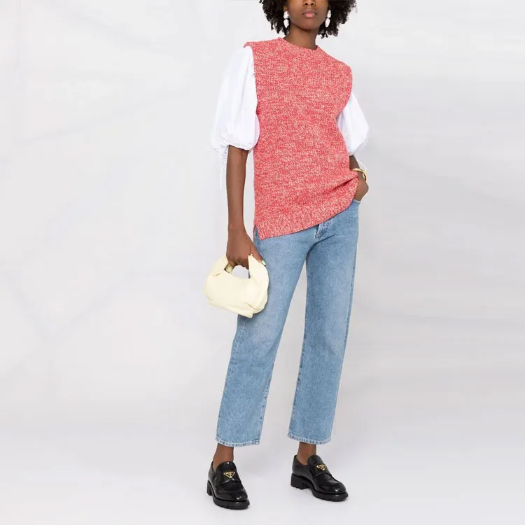 GANNI Marled Knitted Vest Top-1