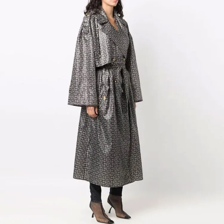 BALMAIN Trench Coats Women's Black-3
