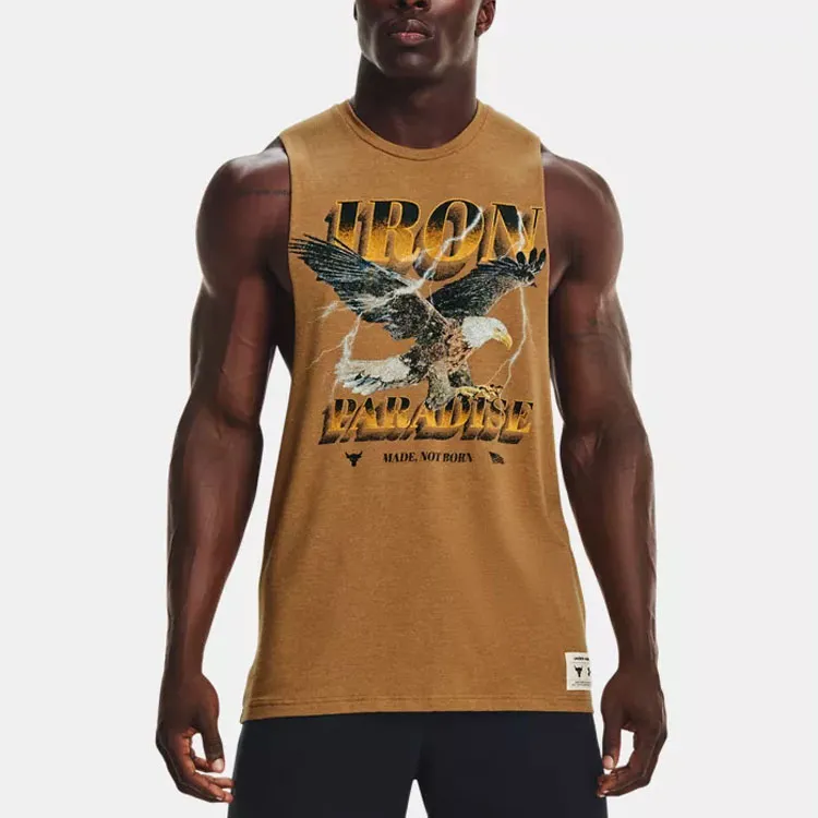 Under Armour Project Tank Tops Men's Traditional Chinese Style Umber-4