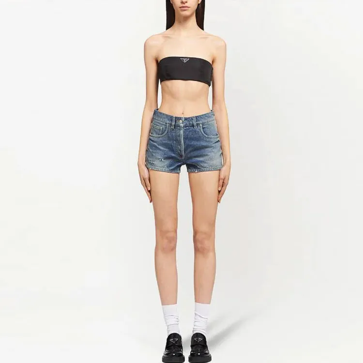 PRADA Denim Shorts Women's Blue-1