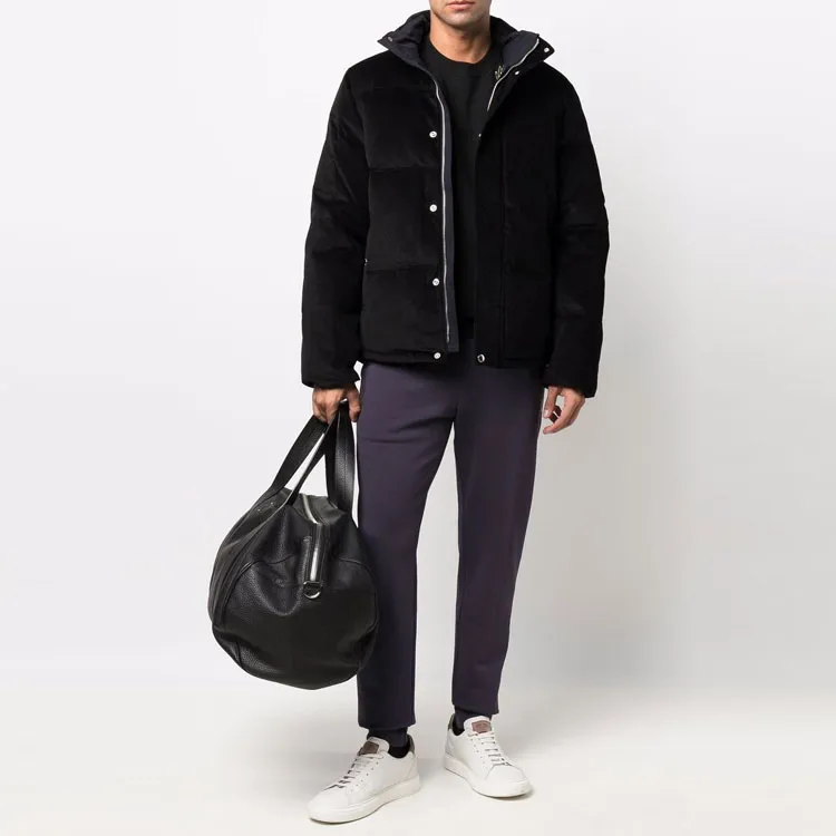 PS By Paul Smith FW21 Solid Color Stand Collar Down Jacket Men's Black-2