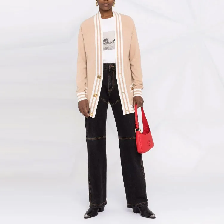 BALMAIN FW21 Loose Fit Knitwear Women's Pink-1