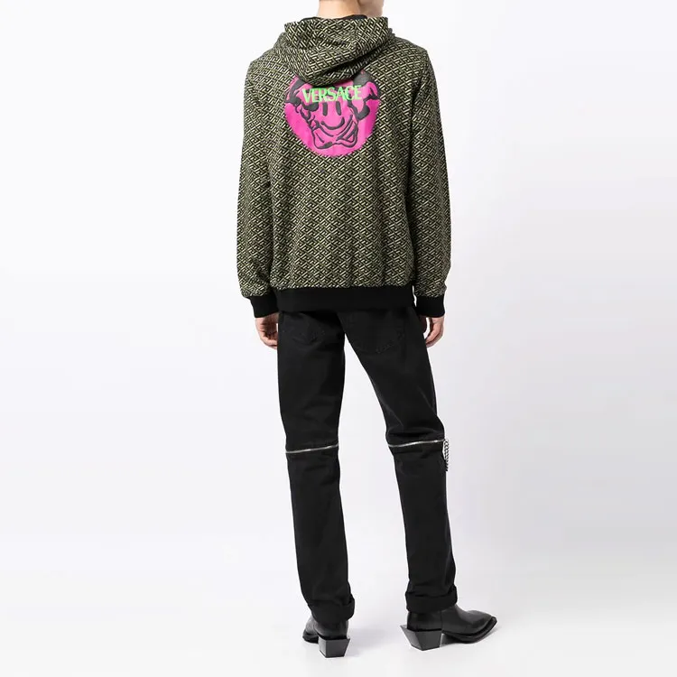 VERSACE Monogram Print Hoodie-2