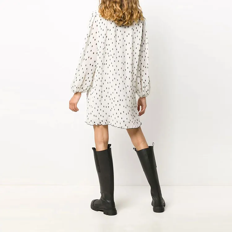 GANNI Long Sleeved Dresses Women's White-2