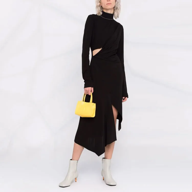 OFF-WHITE FW21 Long-Sleeved Dresses Women's Black-1