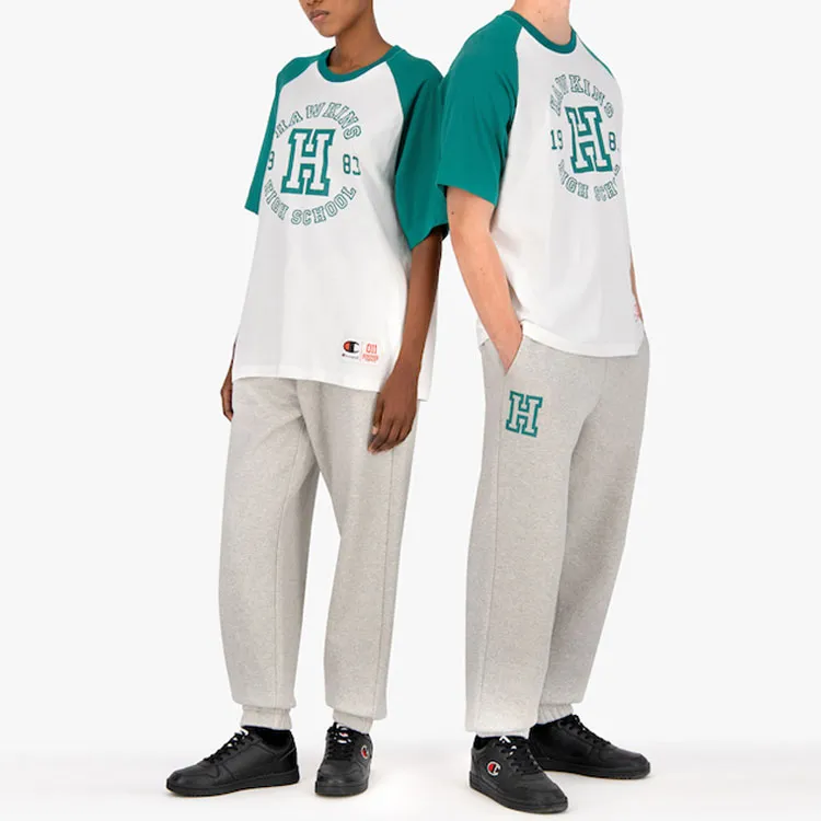 Champion x Stranger Things Raglan Sleeve T-Shirt Unisex White Green US Version-1