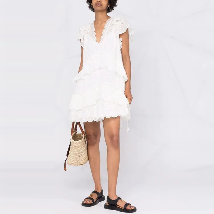 Zimmermann Short-Sleeved Dresses Women's White-1