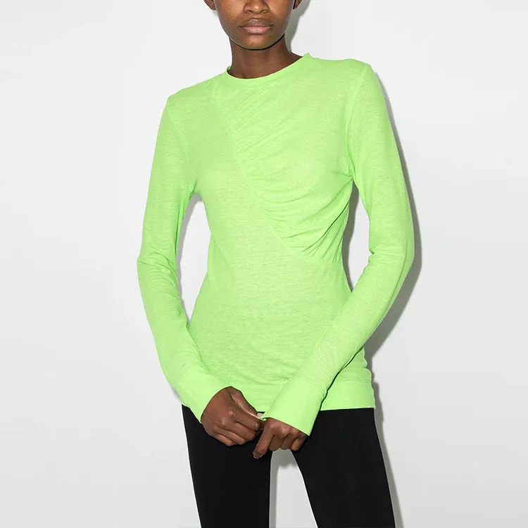 GANNI Long Sleeve T Shirt 'Flash Green'-2