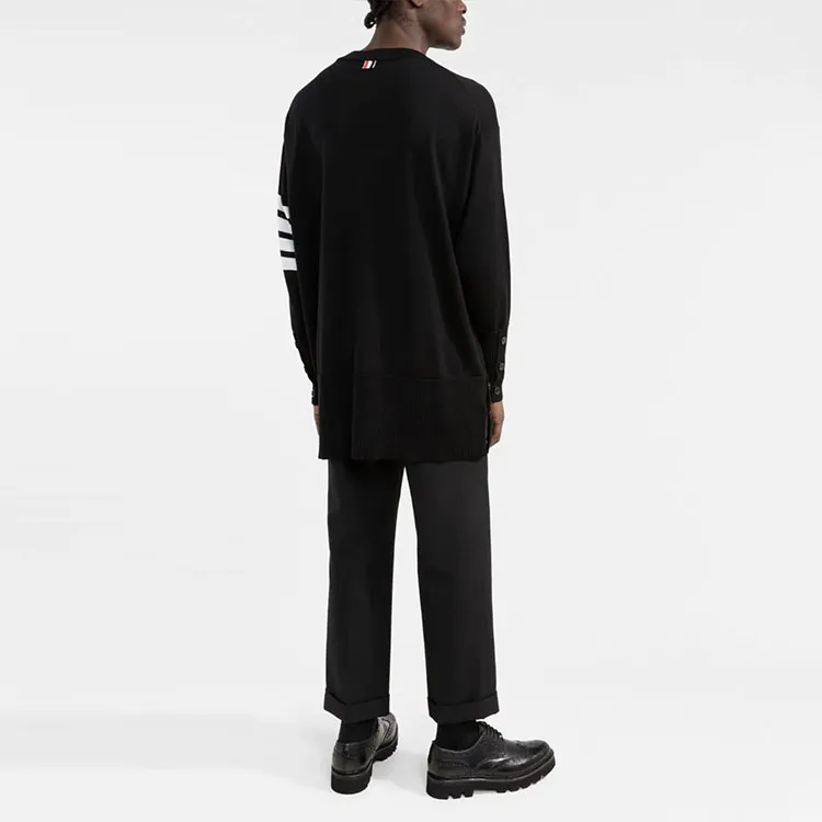 THOM BROWNE Fine knit 4 Bar Wool Jumper-2