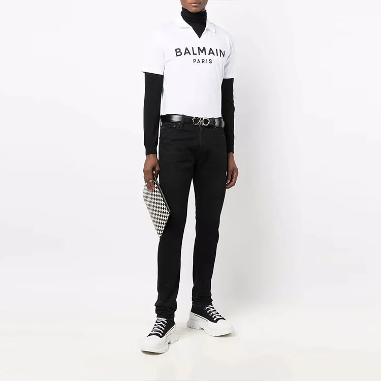 BALMAIN Polo Shirts Men White-1