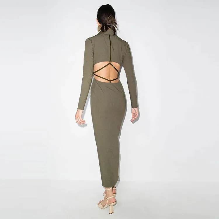 Jacquemus Long-Sleeved Dresses Women's Green-2