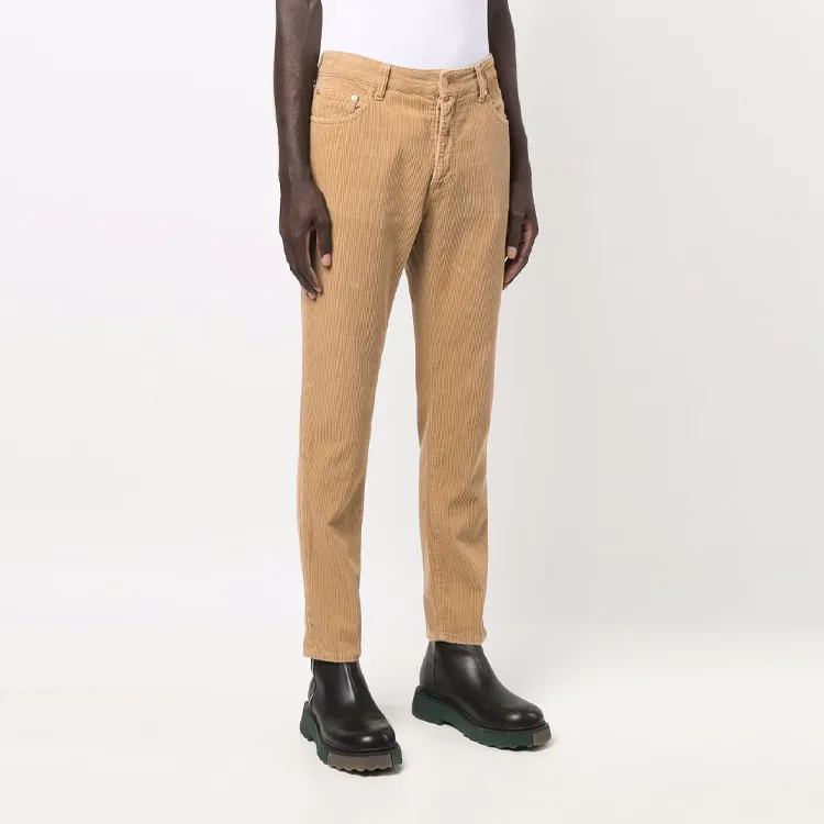 PALM ANGELS Slim Leg Corduroy Logo Trousers-3