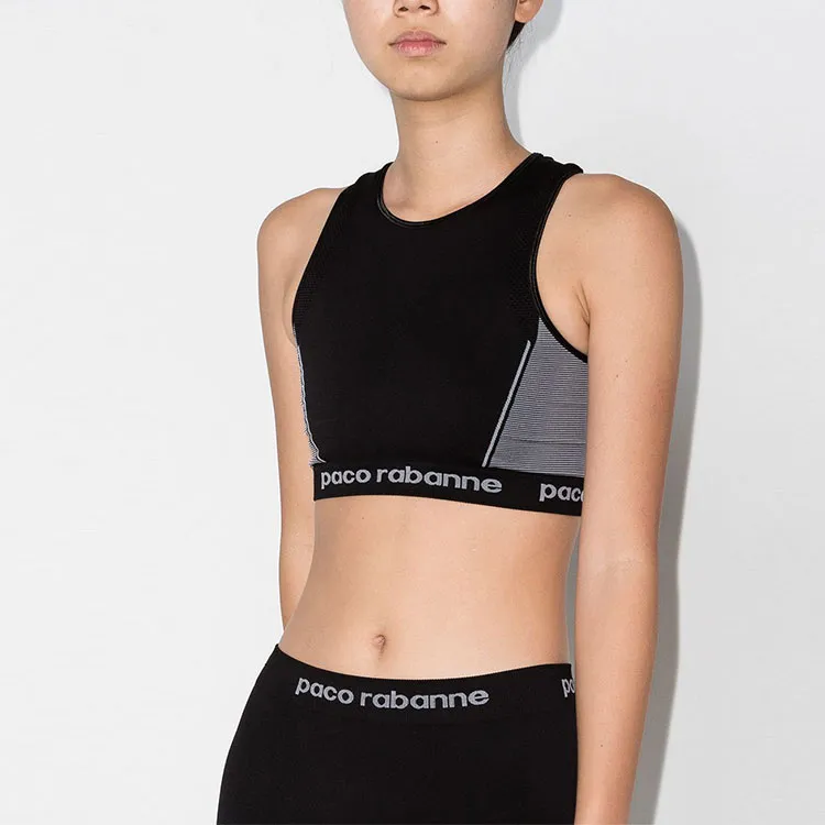 Rabanne Logo stamped Seamless Sports Bra-2