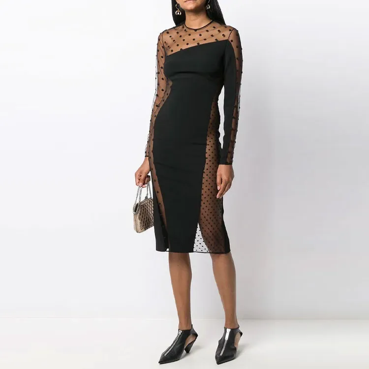 Stella McCartney Long-Sleeved Dresses Women's Black-1