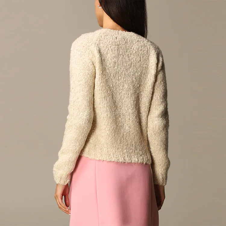 PRADA Fitted Sweater Women's Beige-3