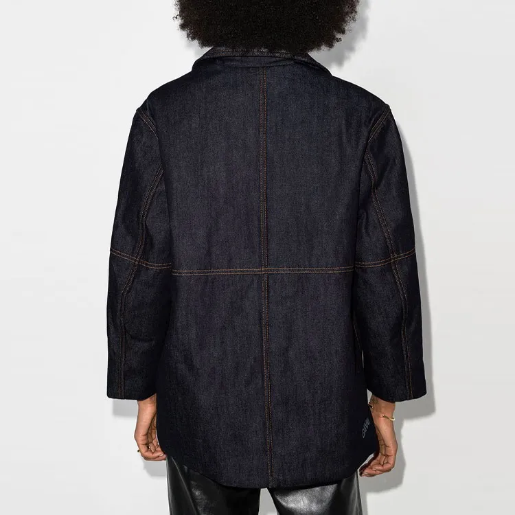 GANNI Denim Jackets Women's Blue-2