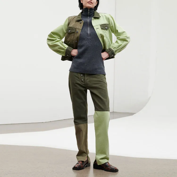 GANNI Colour Block Denim Jacket-2