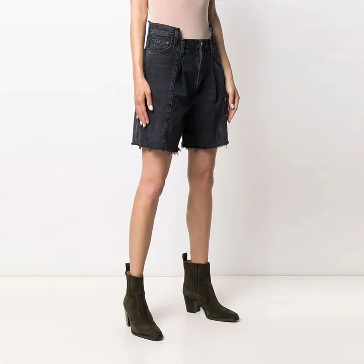 AGOLDE Denim Shorts Women's Black-2