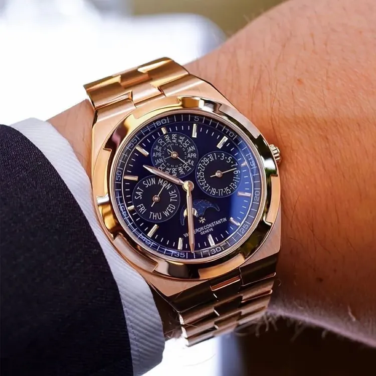 VACHERON CONSTANTIN Overseas Collection Automatic Mechanical Movement Men's Watches Watch 41.5mm Blue Dial-3
