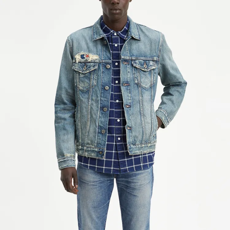 Levis Denim Jackets Men Blue-2