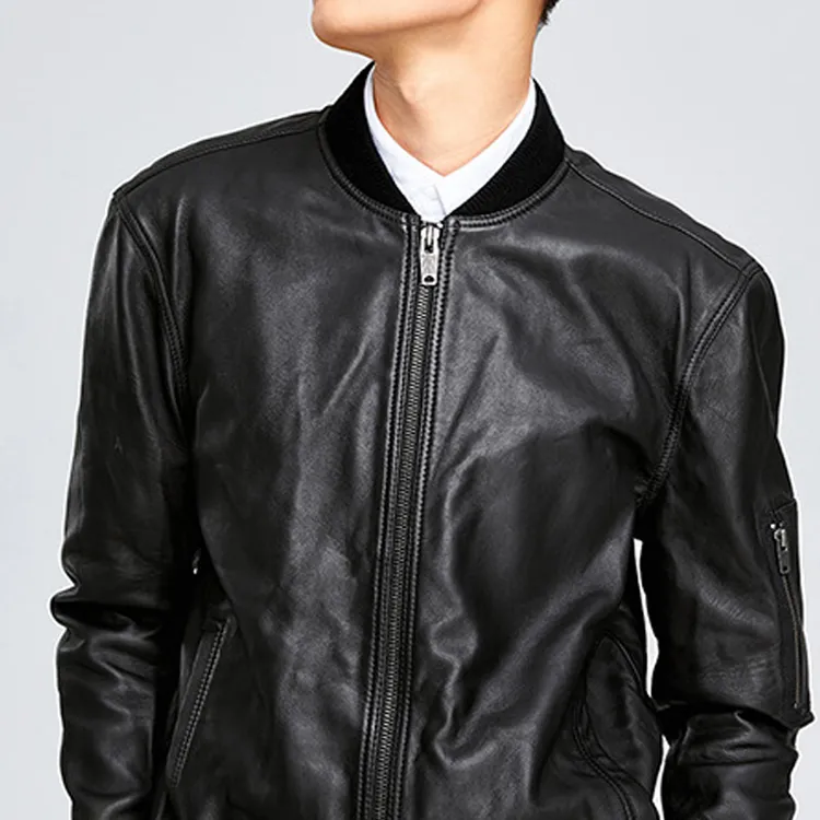 Timberland Leather Jackets Men Black-1