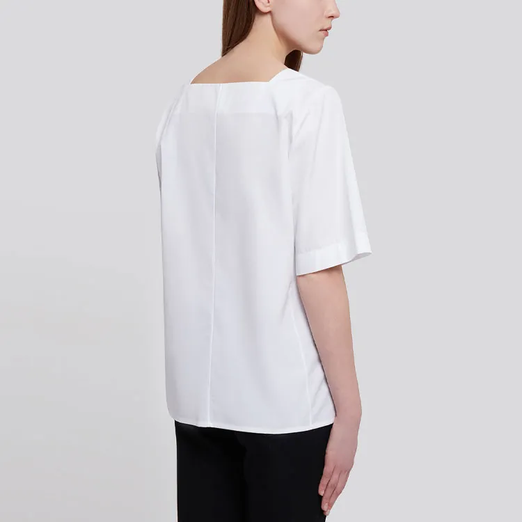 Givenchy Square Neck Poplin Blouse-3