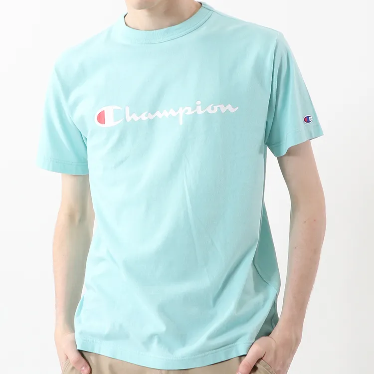 Champion T Shirt Unisex Lake Blue Japan Version-7