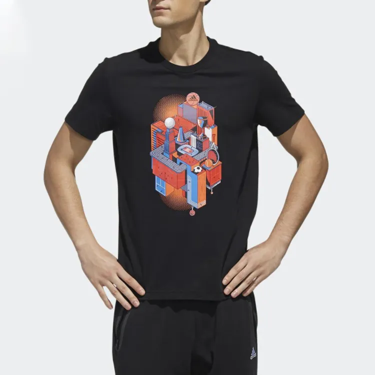 Adidas T Shirts Men Black-2
