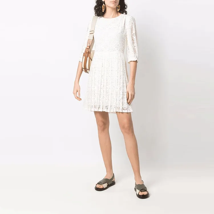See By Chloe Long-Sleeved Dresses Women's White-1