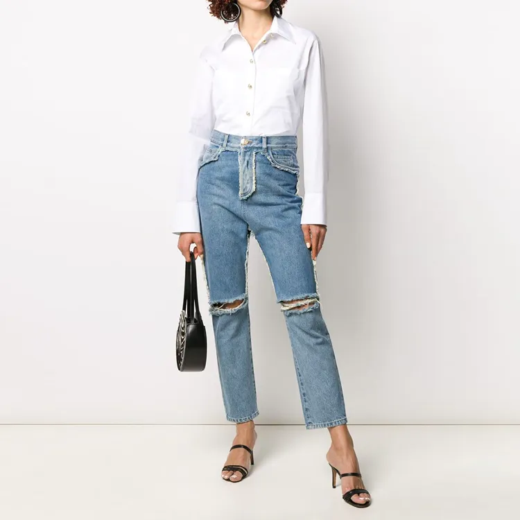 BALMAIN Jeans Women's Blue-1