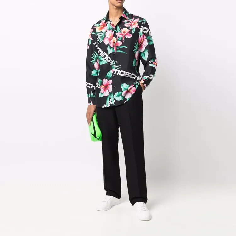 MOSCHINO Shirts Men Black-2
