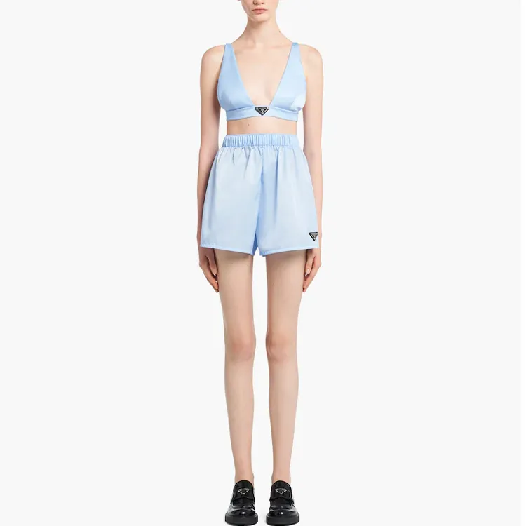 PRADA Re Nylon Top Celeste Blue-1