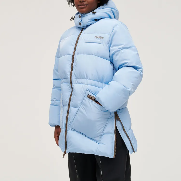 GANNI Down Jackets Women's Blue-1