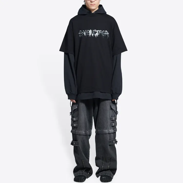 Balenciaga SS22 T Shirt Loose Fit Style Men's Black-2