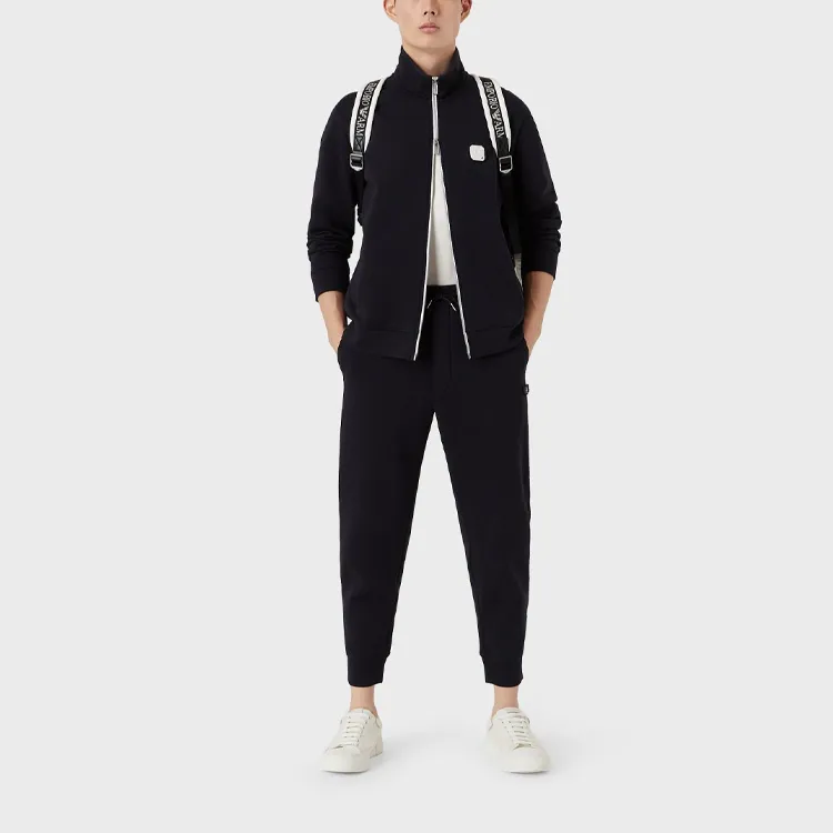 EMPORIO ARMANI Knitted Sweatpants Men Navy-1