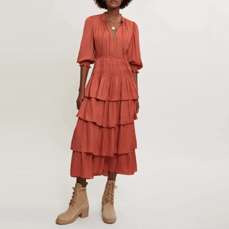 Maje Short-Sleeved Dresses Women's Orange-1