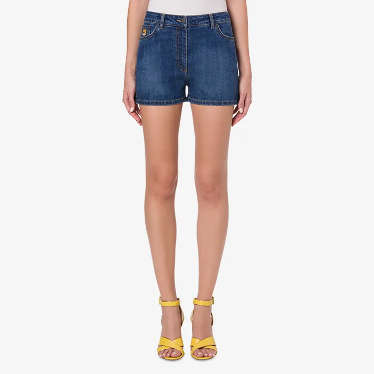 MOSCHINO Denim Shorts Women's Blue-1